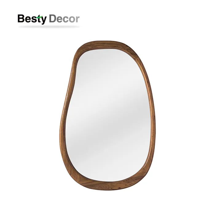 Ogledalo sa nepravilnim okvirom od punog drveta